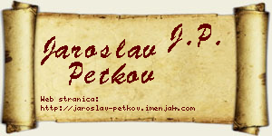 Jaroslav Petkov vizit kartica